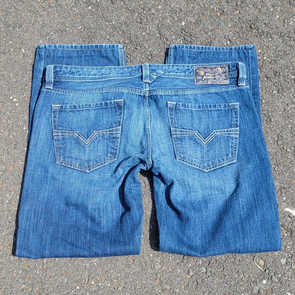 Diesel Industry Larkee Regular Straight Jeans Wash 0074G Blue Denim Men's 32